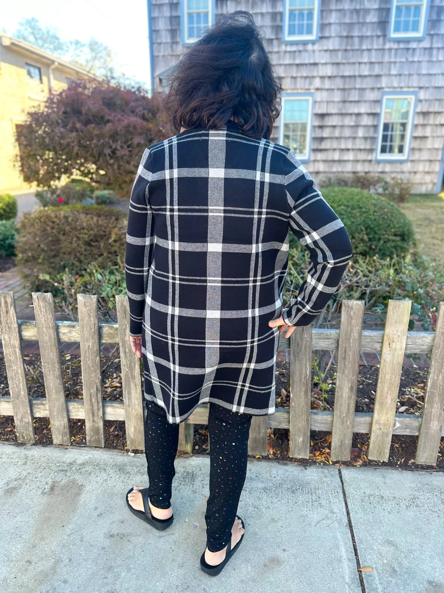 Black Plaid Harmon Cardigan