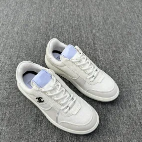 CC LOW-TOP SNEAKERS MESH WHITE FABRIC AND SUEDE