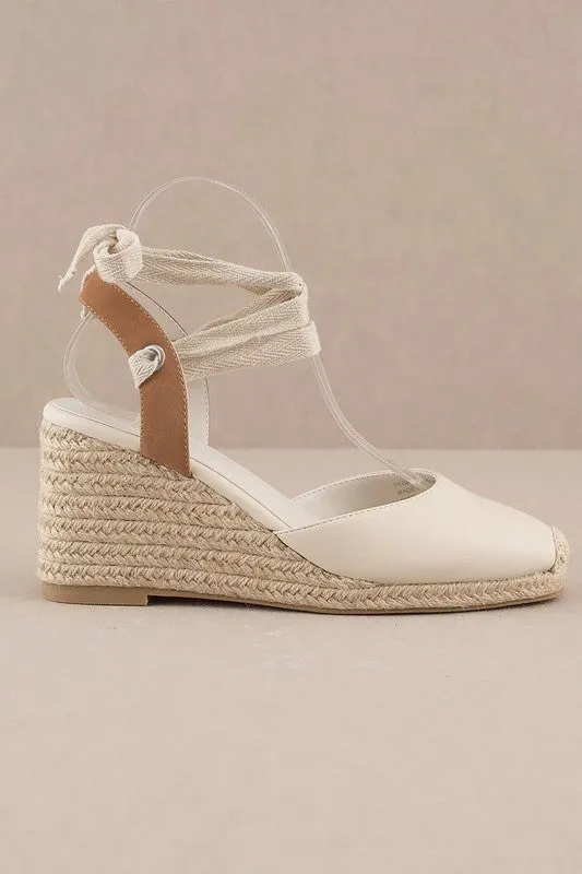 D-ALONDRA-ESPADRILLE LACE UP WEDGE