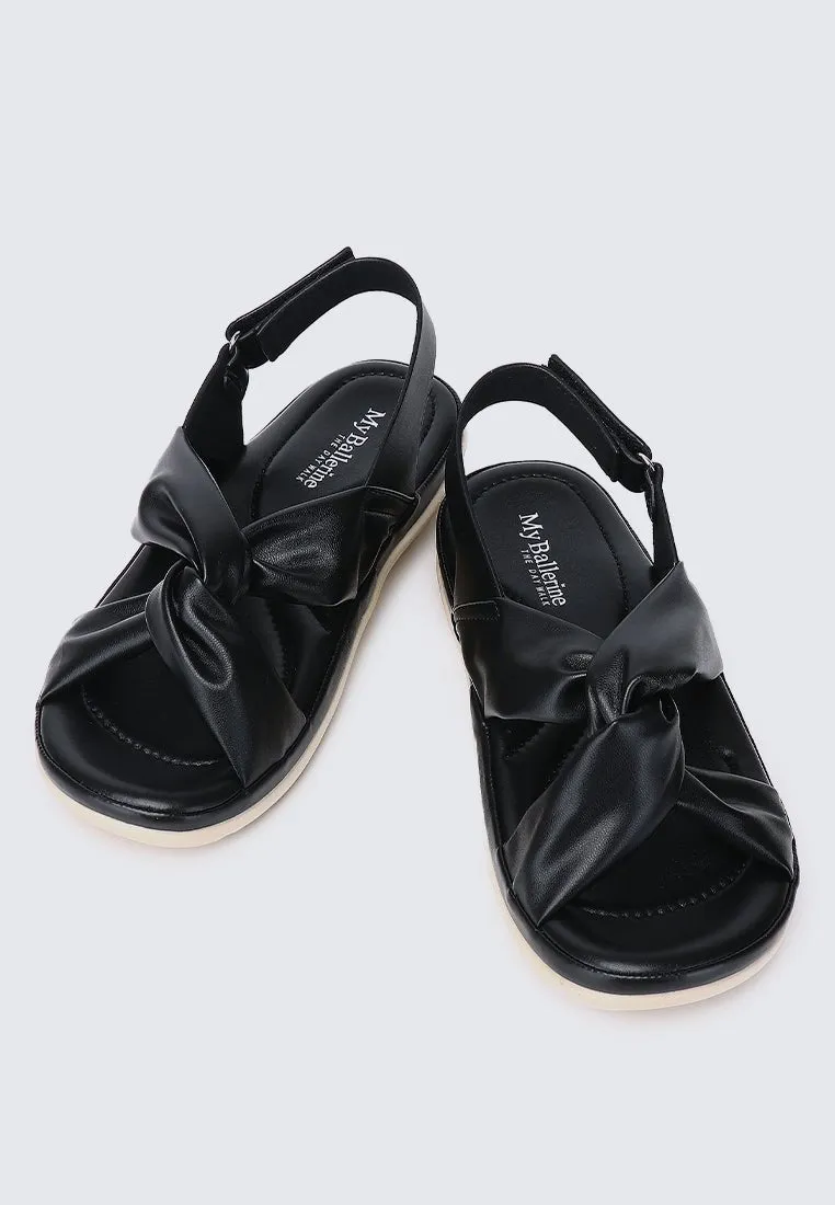 Easy Step Comfy Sandals In Black