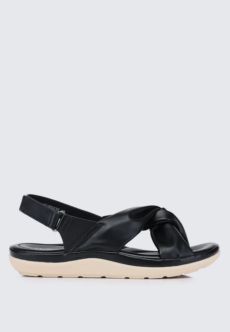 Easy Step Comfy Sandals In Black