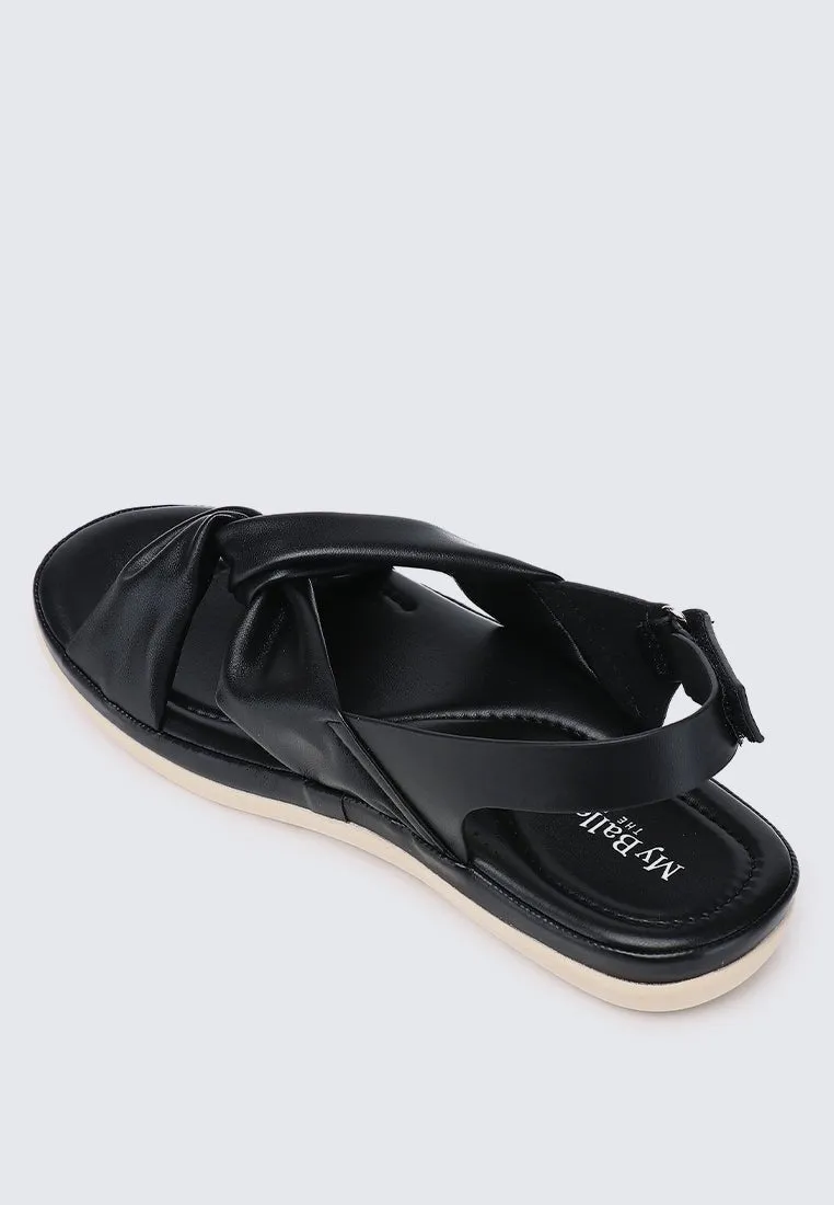 Easy Step Comfy Sandals In Black