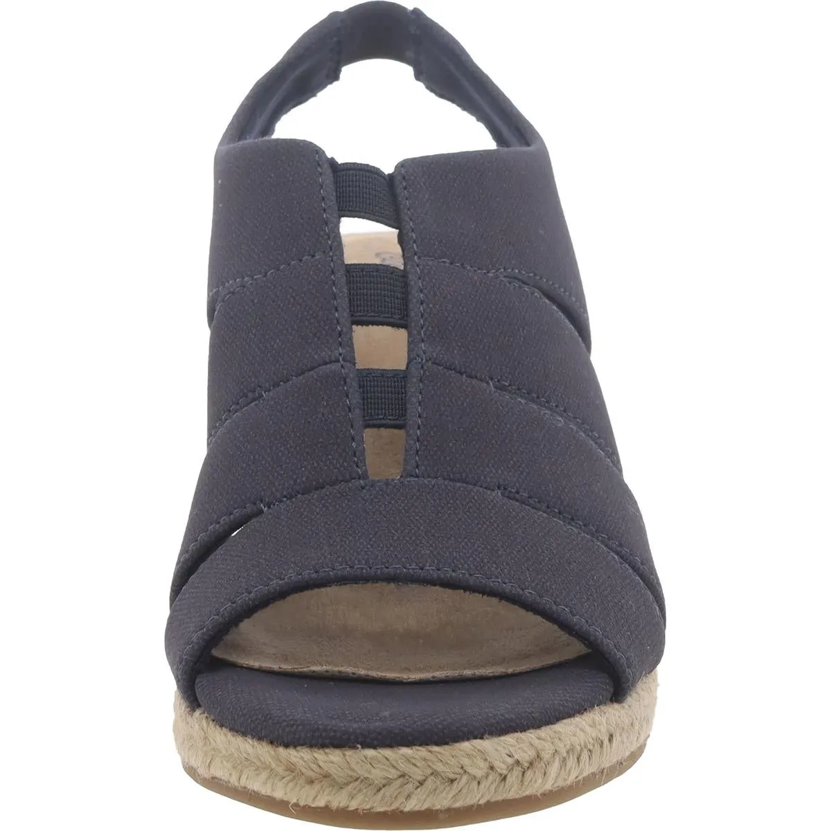 Easy Street Womens Aziza Canvas Espadrille Wedge Sandals