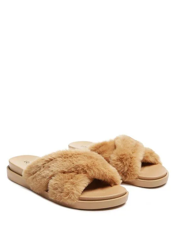 Fluffy Feet Sandals With Fur