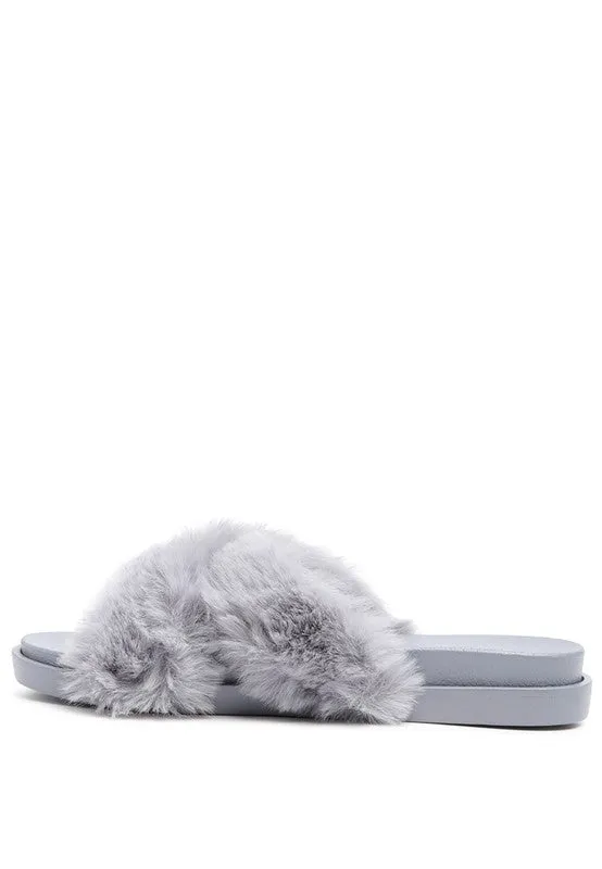 Fluffy Feet Sandals With Fur