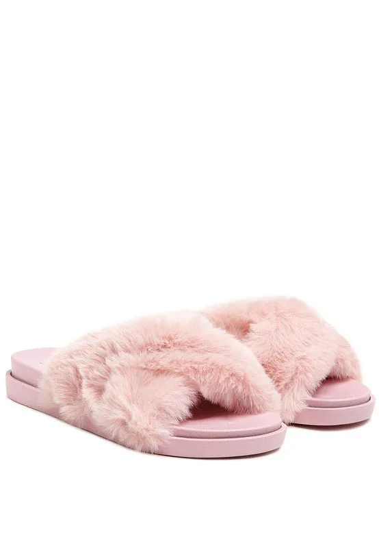 Fluffy Feet Sandals With Fur