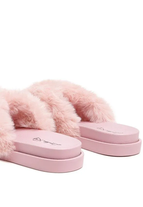 Fluffy Feet Sandals With Fur