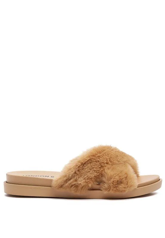 Fluffy Feet Sandals With Fur