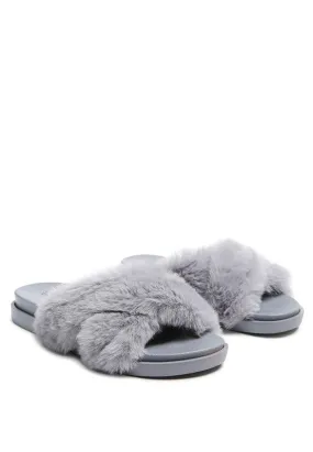 Fluffy Feet Sandals With Fur