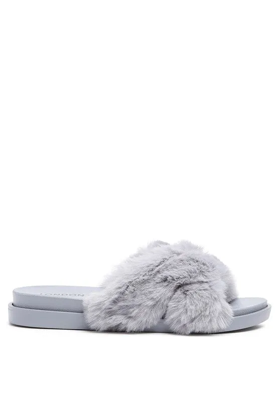 Fluffy Feet Sandals With Fur