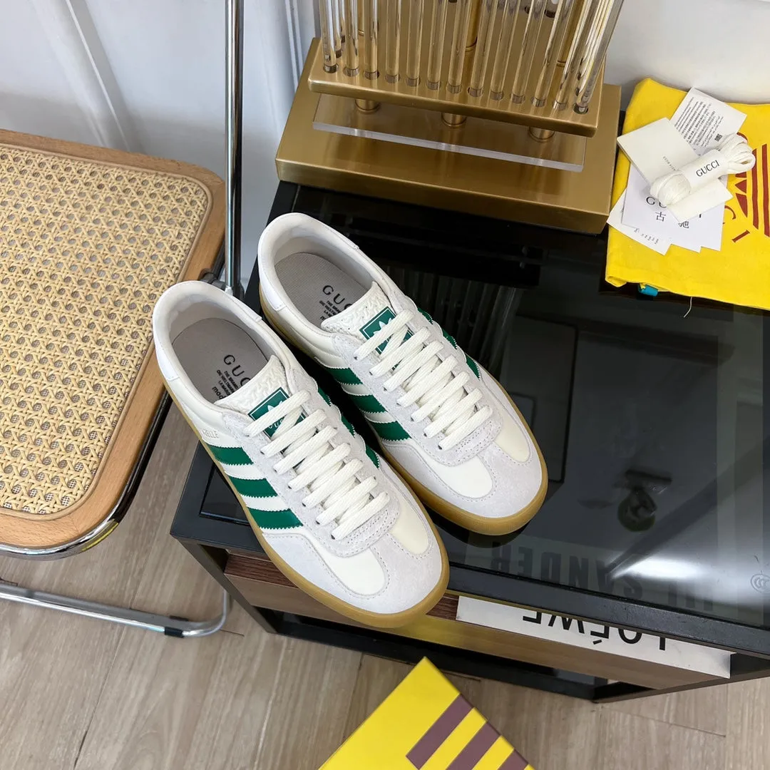 GG & ADIDAS GAZELLE SNEAKER LIGHT GRAY VELVET