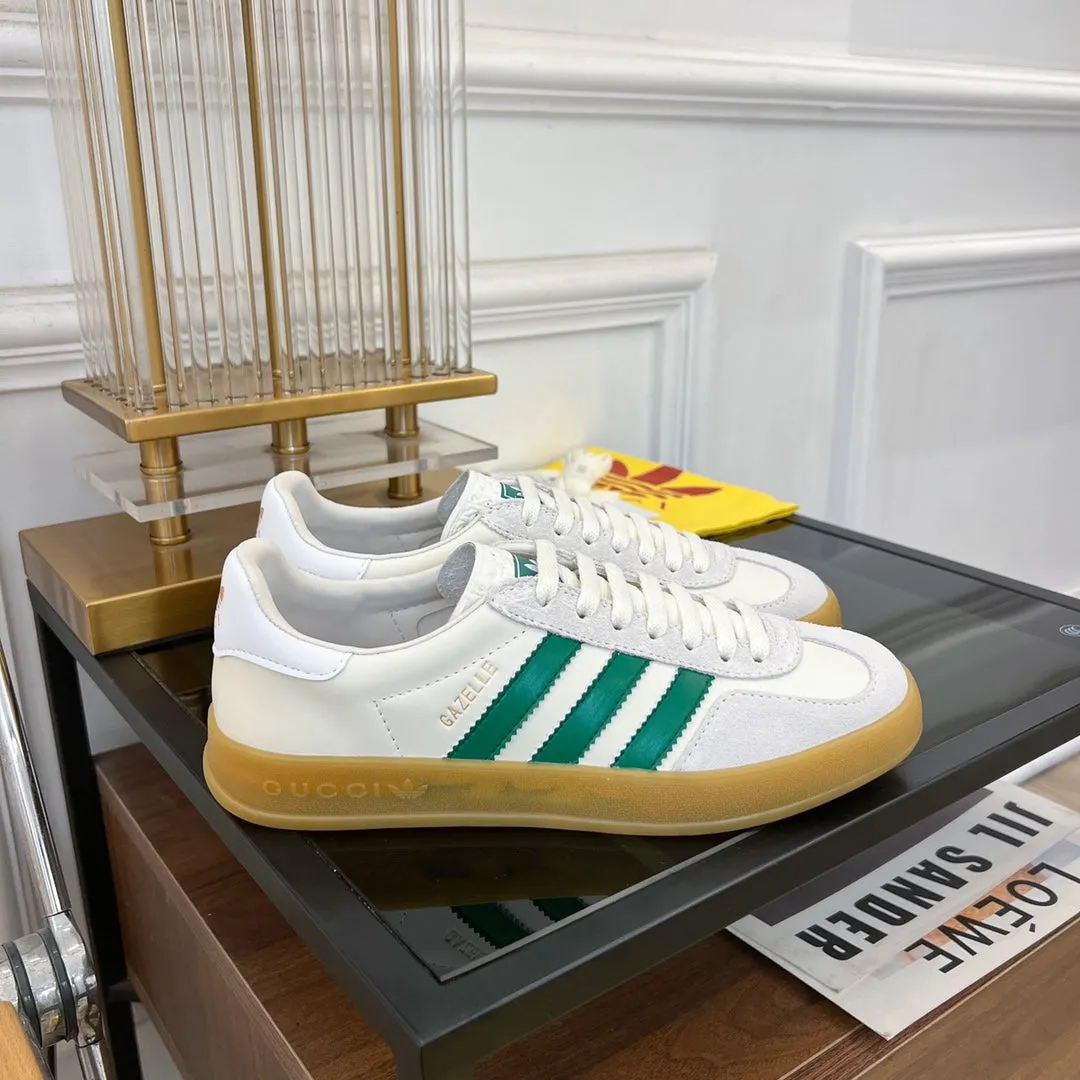 GG & ADIDAS GAZELLE SNEAKER LIGHT GRAY VELVET