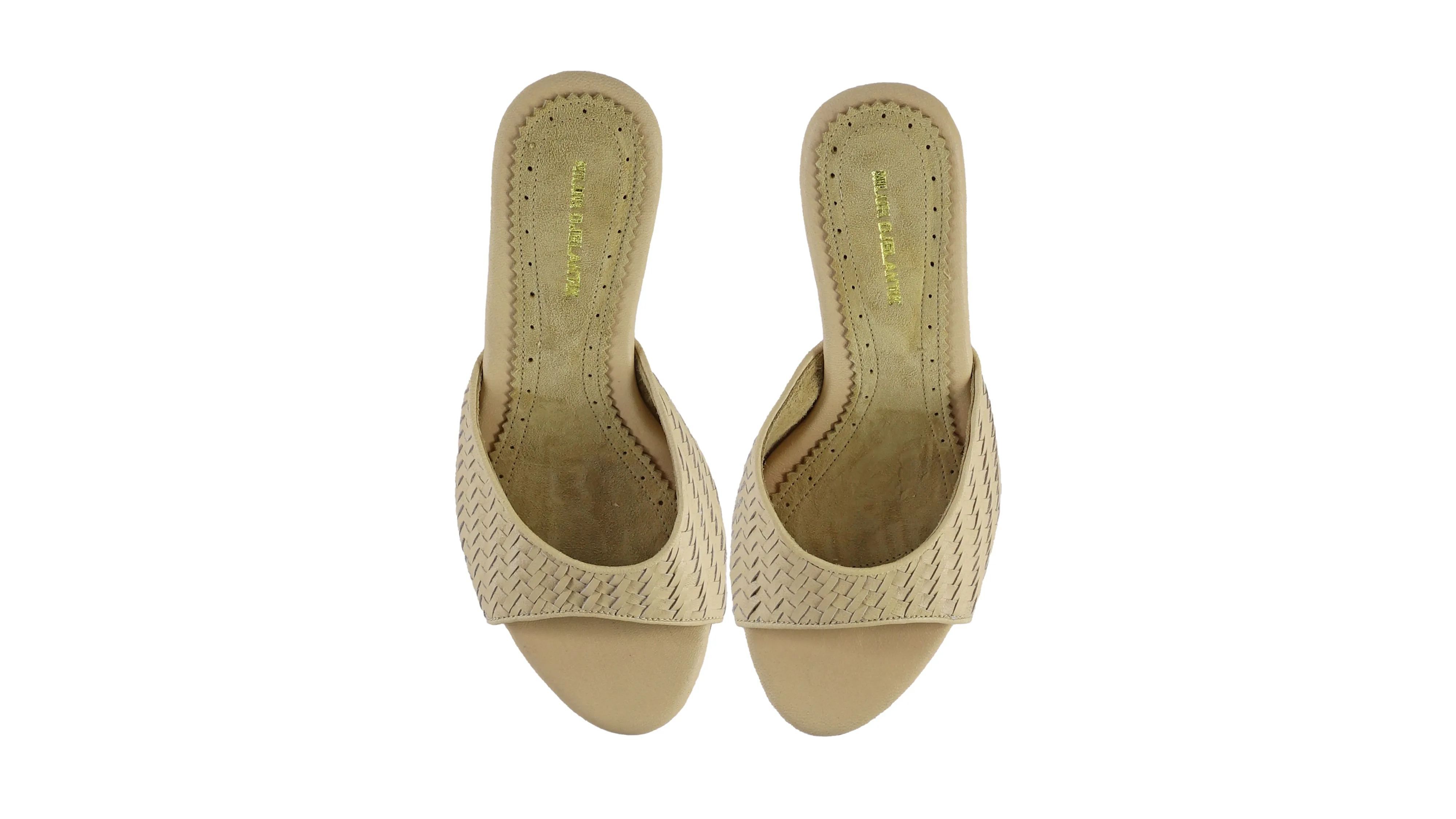 Gita Woven 80mm Wedges - Cream