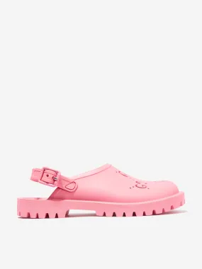 Gucci Girls GG Rubber Sandals in Pink