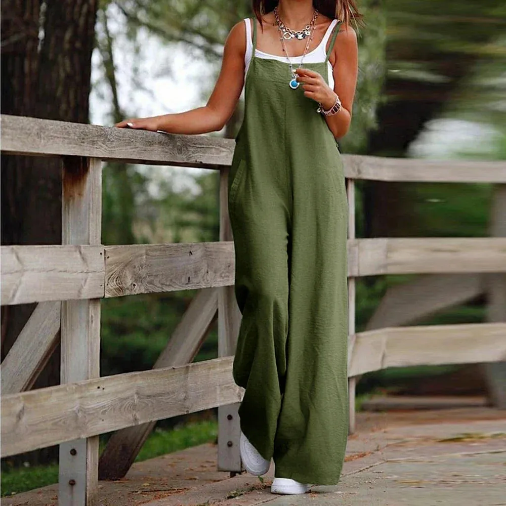 Ivyshape | Casual Linen Jumpsuit for Women