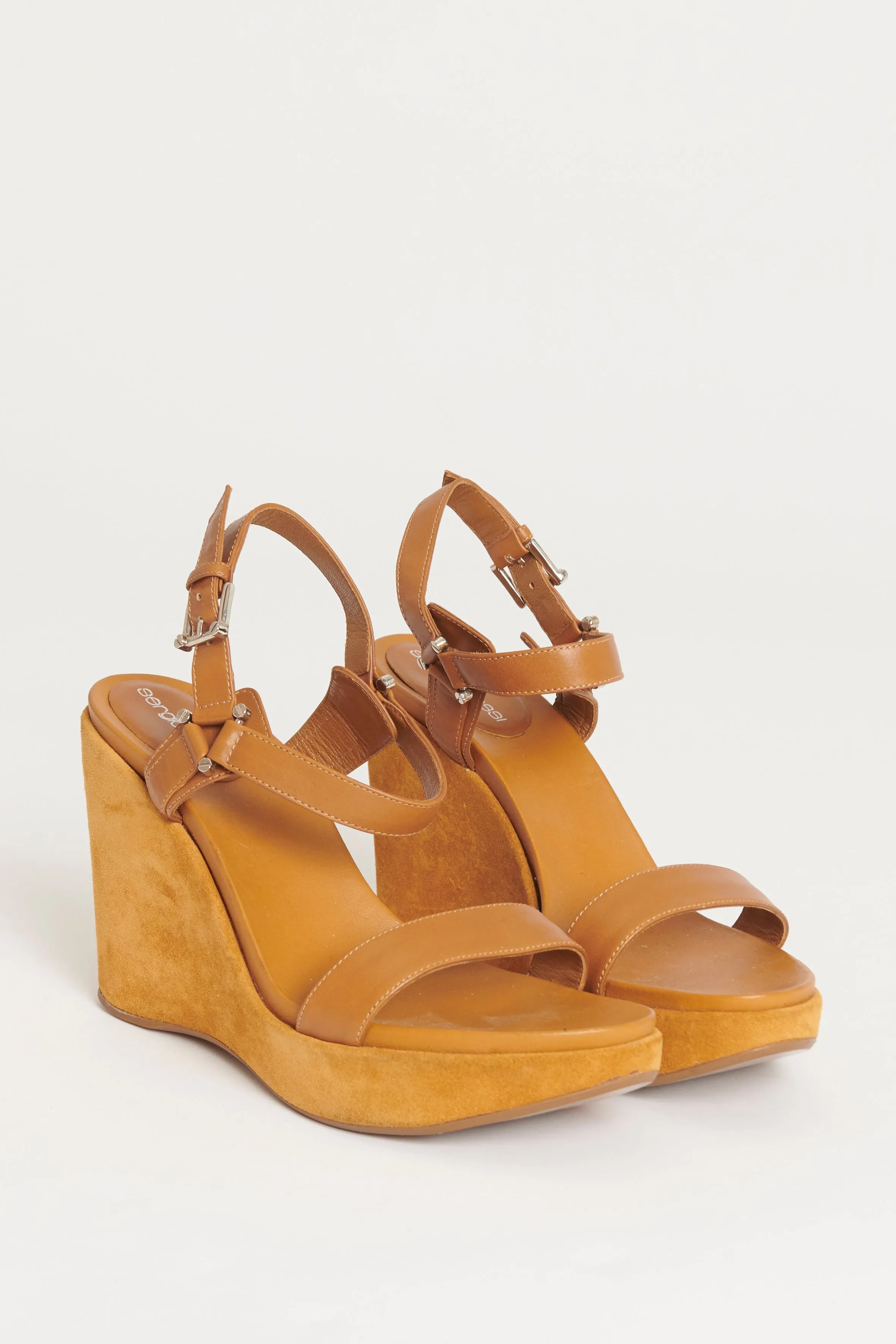 Light brown Preowned Wedge Sandals