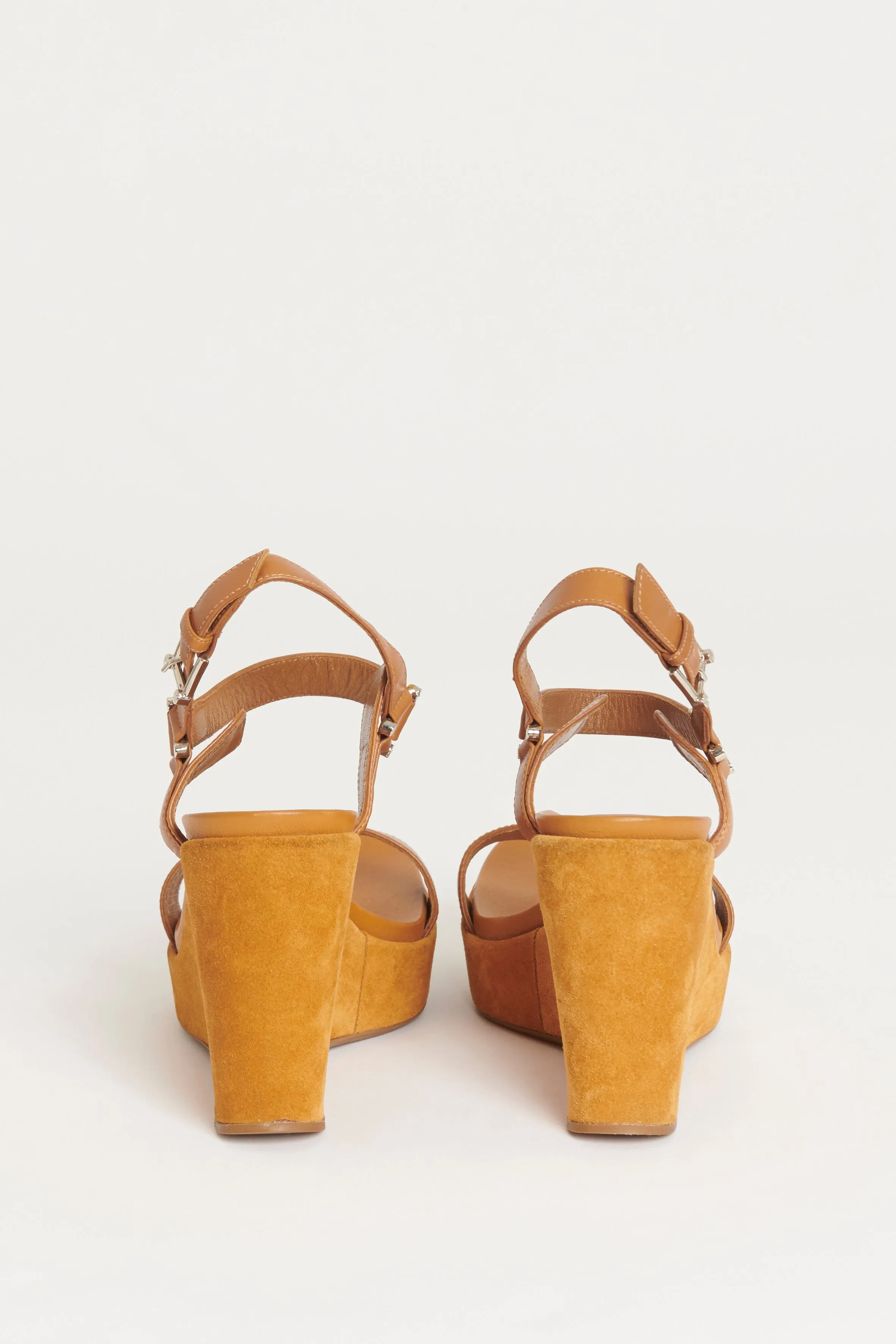 Light brown Preowned Wedge Sandals