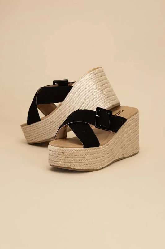 Manta Espadrille Platform  Wedges Slides Sandals