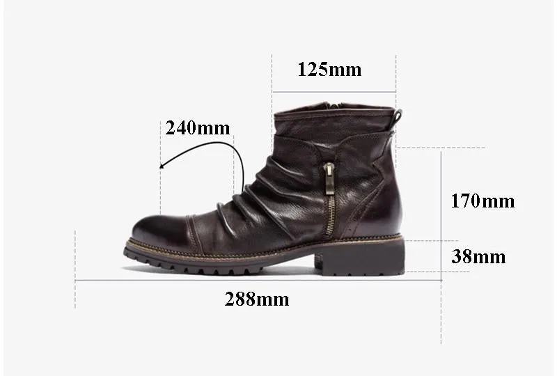 Men's Autumn Leather Breathable Ankle Boots | Plus Size