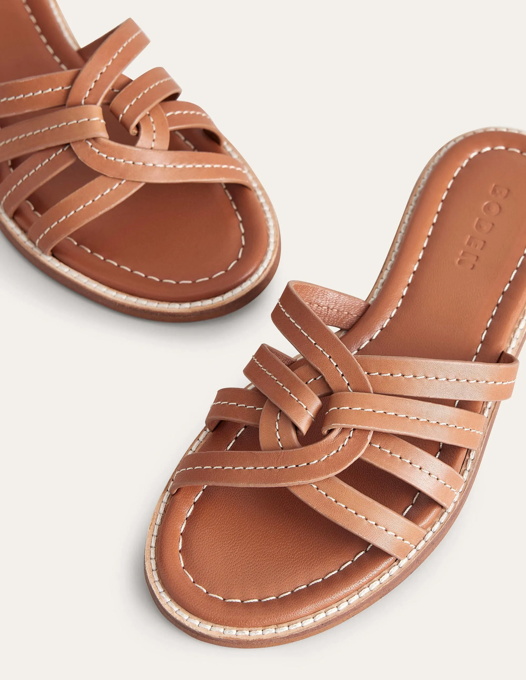 Multi Strap Sliders-Tan