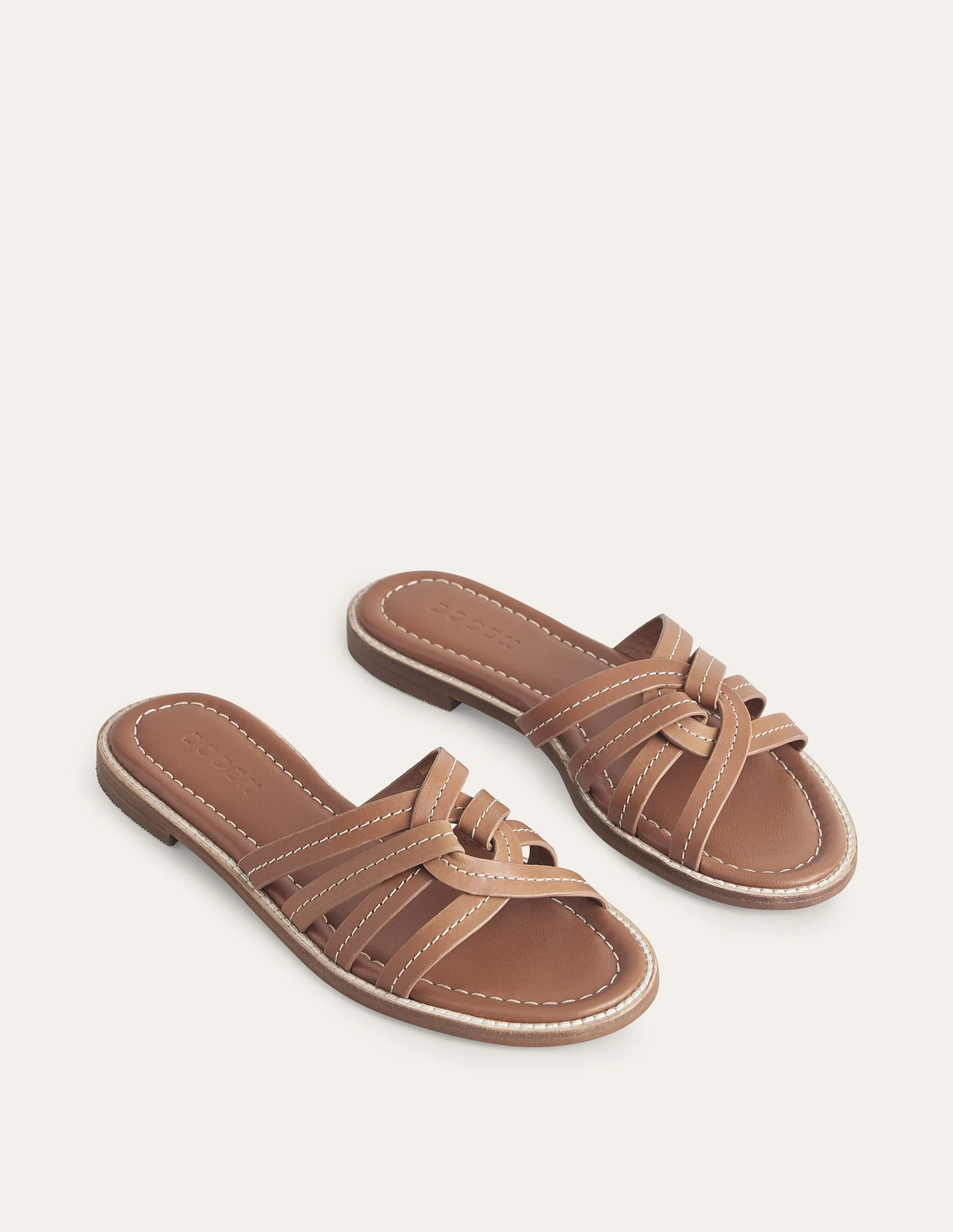 Multi Strap Sliders-Tan