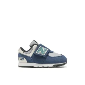 NEW BALANCE KID'S 574 BLUE/GREY RUNNING SHOES