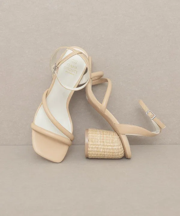 Oasis Society Alaia - Strappy Raffia Heel Sandal - Online Exclusive