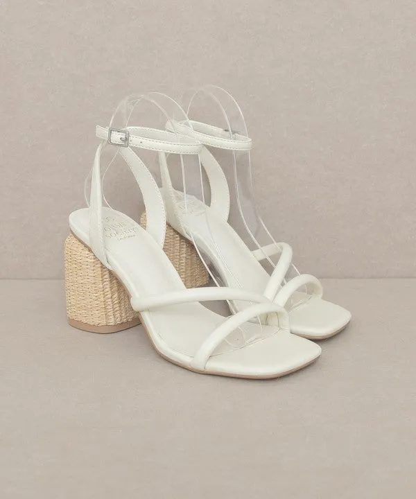 Oasis Society Alaia - Strappy Raffia Heel Sandal - Online Exclusive