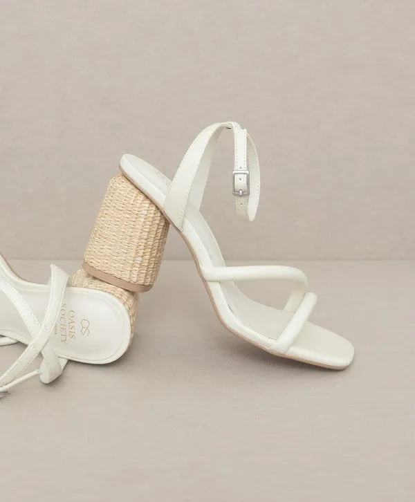 Oasis Society Alaia - Strappy Raffia Heel Sandal - Online Exclusive