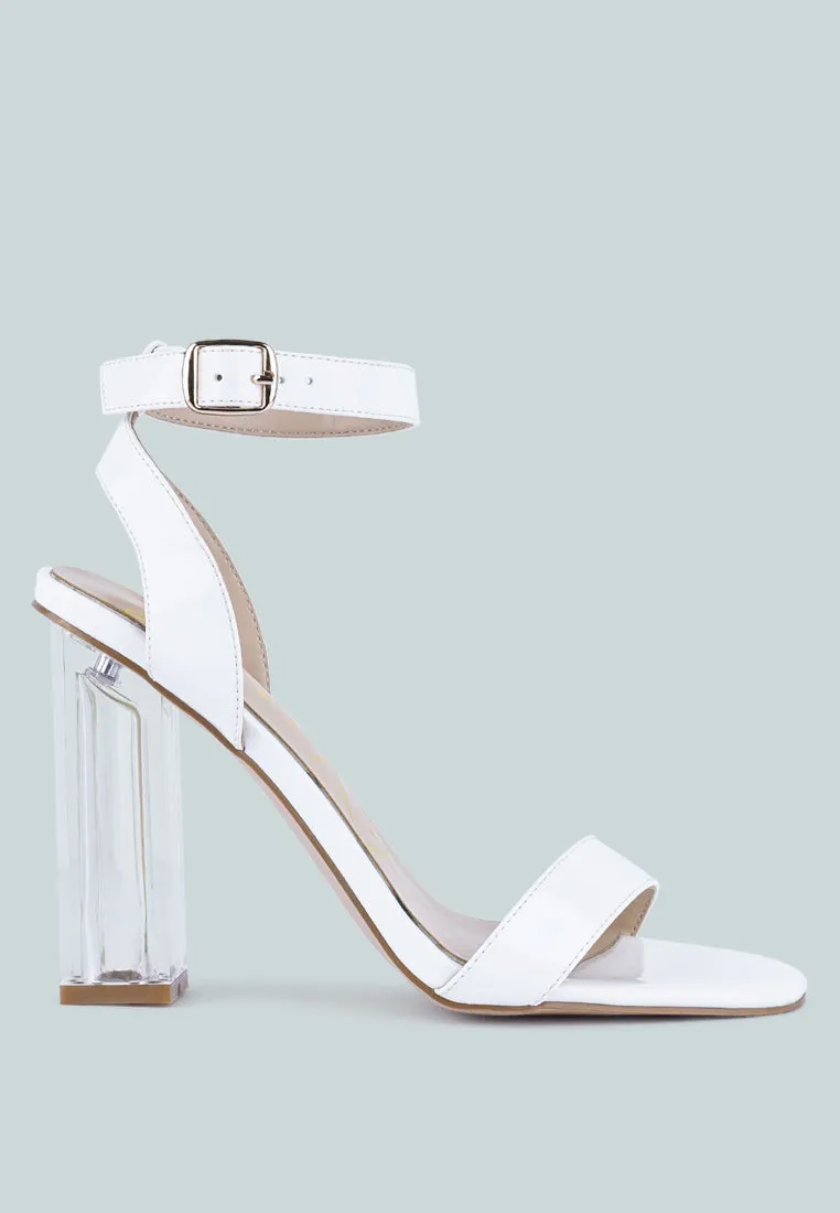 Poloma Clear Block Heel Party Sandals