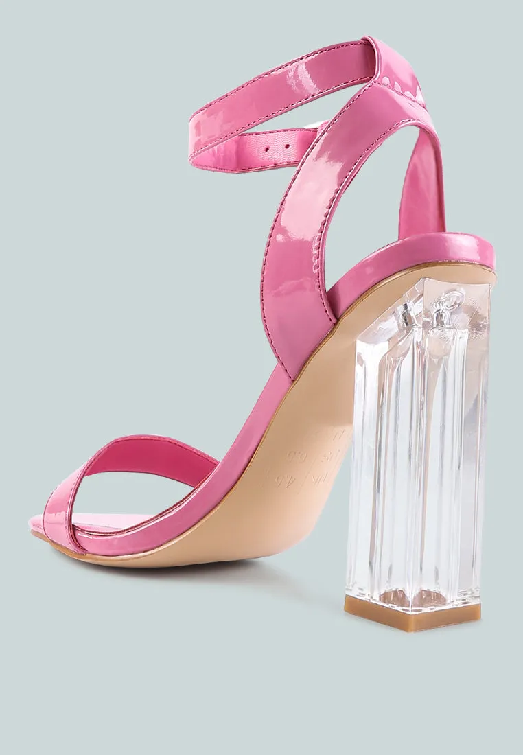 Poloma Clear Block Heel Party Sandals