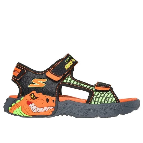 Skechers Creature Splash River Sandal Black Orange