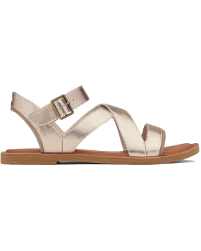 Sloane Leather Strappy Sandals in Light Gold