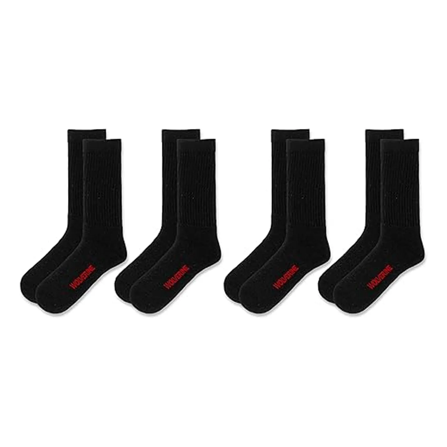 Wolverine Men's Cotton Boot Crew Sock (4-Pack)