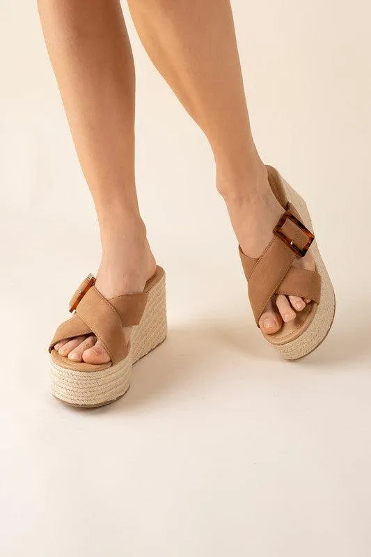 Womens Manta Espadrille Platform Slides Shoes