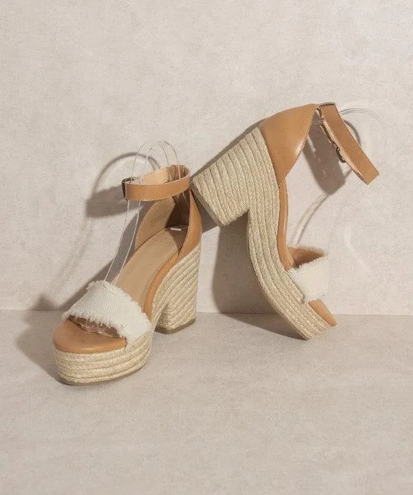 Womens Shoes Style No. Riley - Espadrille Platform Sandal